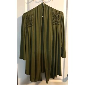 Cable & Gauge Olive Green Cardigan